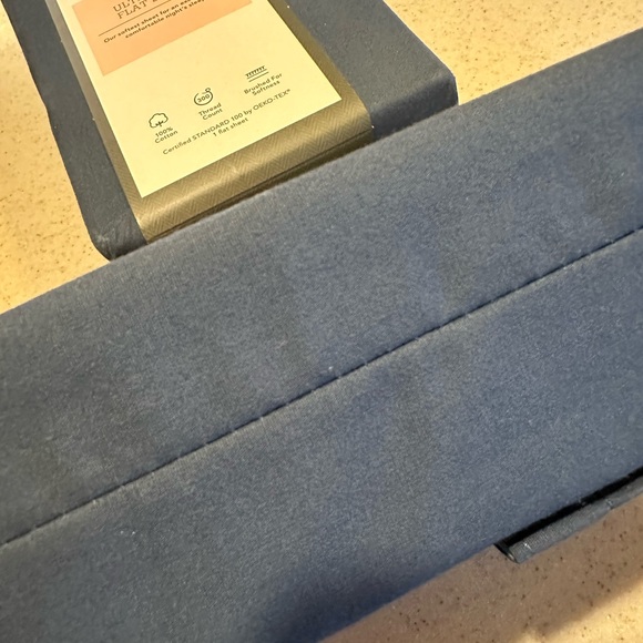 Threshold Ultra Soft Flat Sheet - Navy Blue - Picture 4 of 4